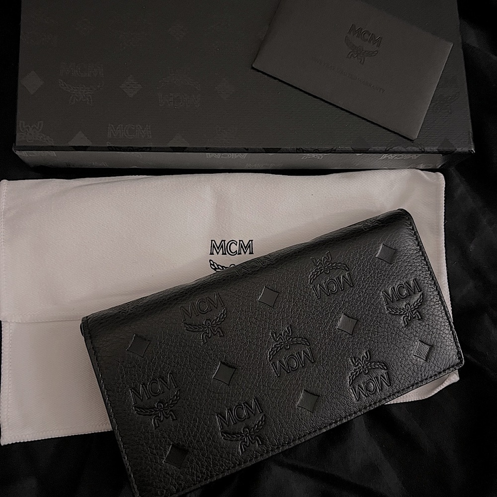 MCM monogram leather continental wallet